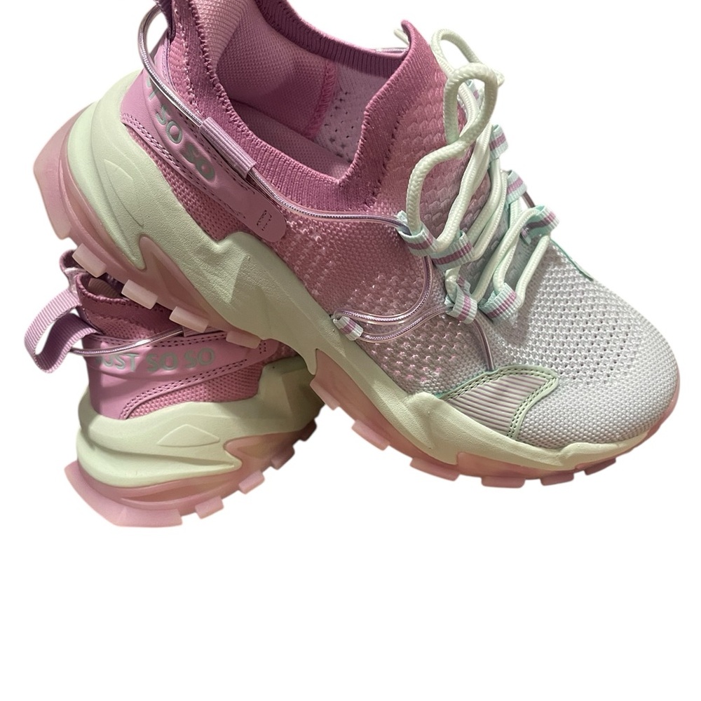 Stylish Violet Teal &White Women's Sneakers